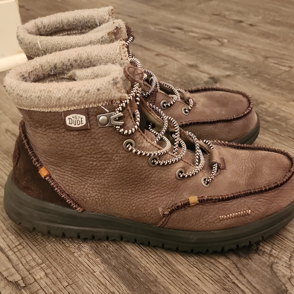 Hey Dude Bradley Boot Mens Size 7 Chocolate Color - Picture 4 of 5